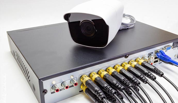 A NVR system with a security camera